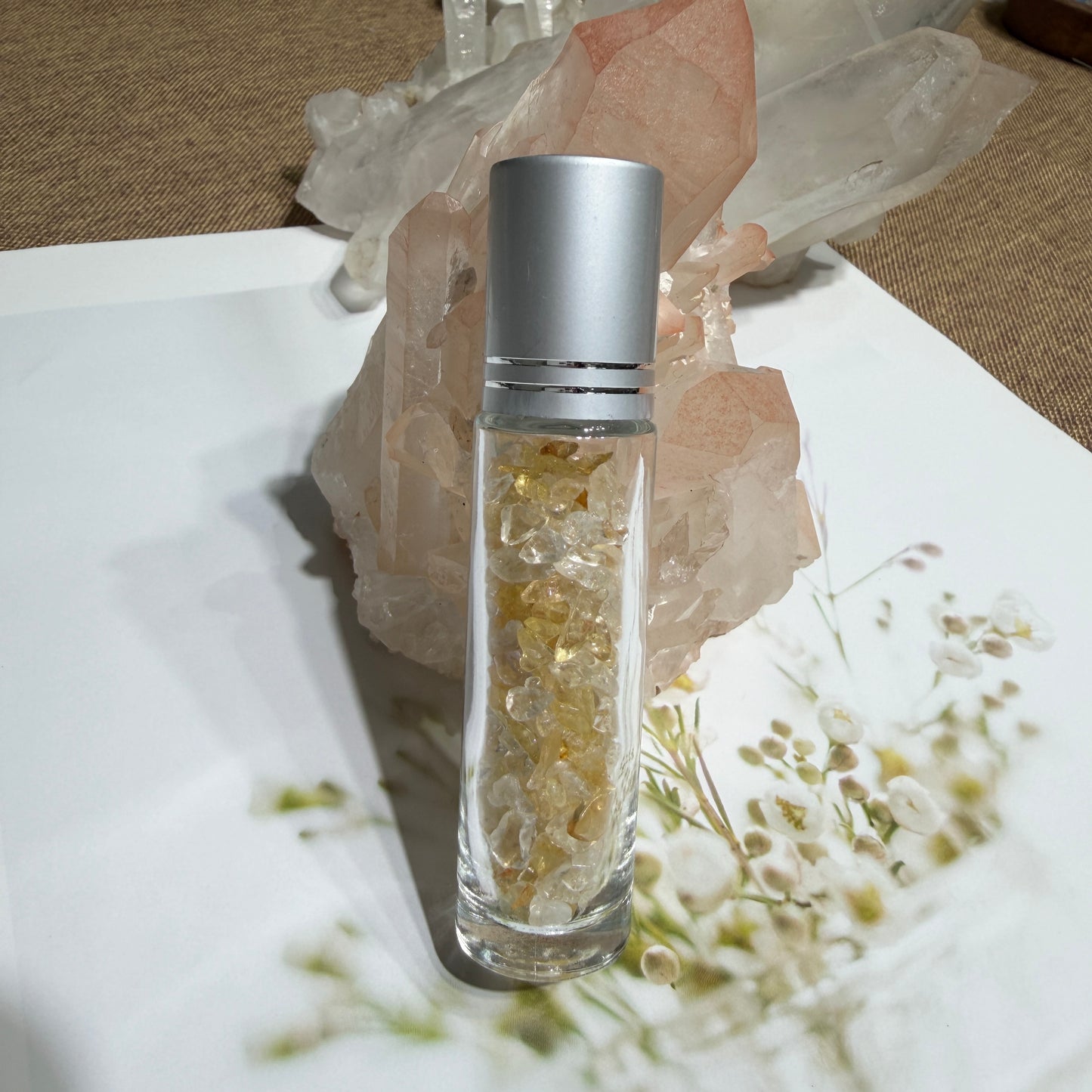 Crystal Perfume Stone Bottle – Elegant and Portable Perfume Holder