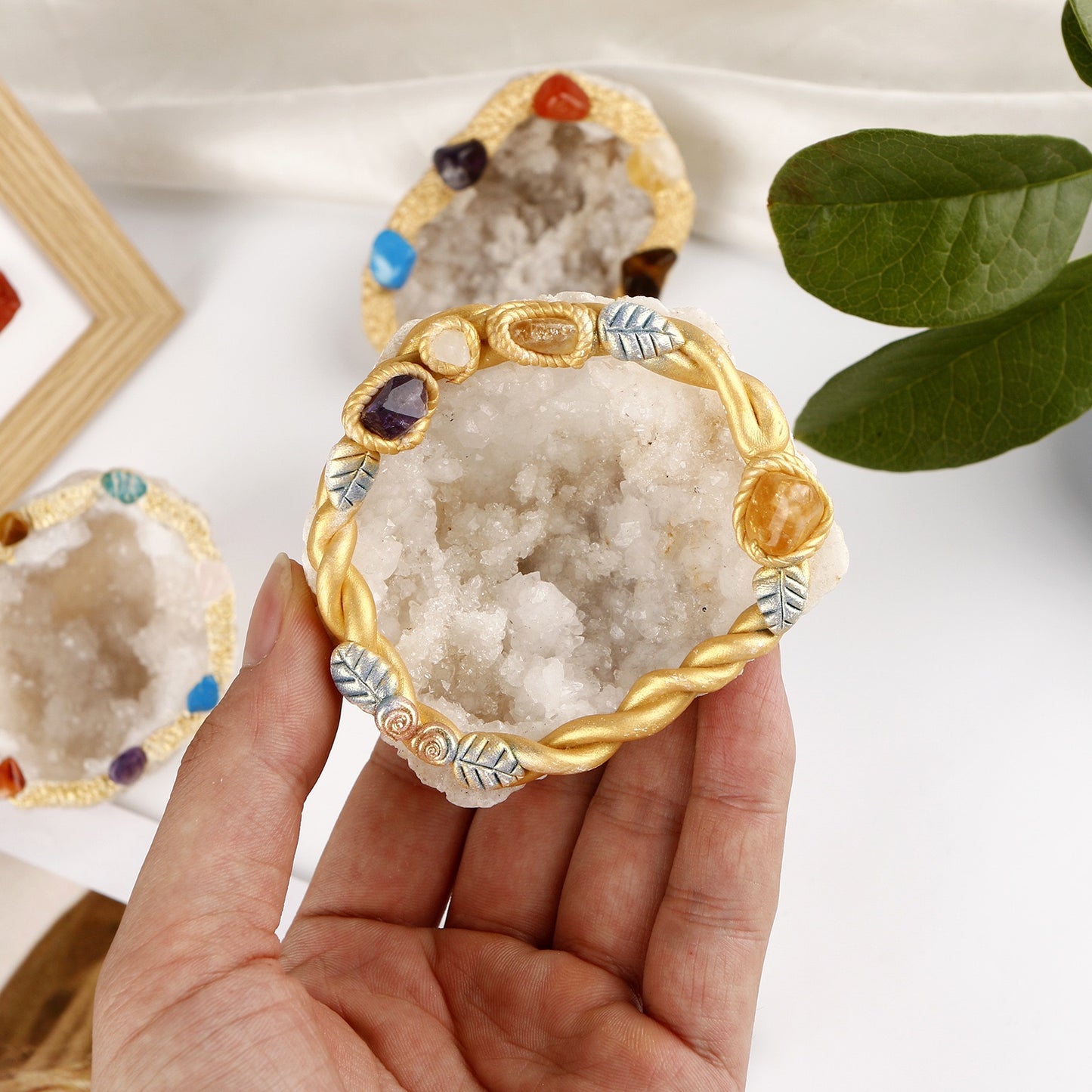 Moroccan Crystal Geode Display Piece | Natural Healing & Home Decor Gift